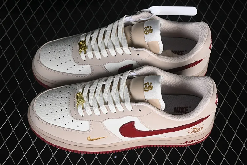 All categories Nk Air Force 1 Air Force series Nk Air Force 1 Low Air Force low-top Nike Air Force 1'07 Low Year of the Horse limited edition beige brown apricot red Air Force 1 low-top casual sneakers NH0601-522